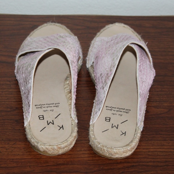 Anthropologie pink cross strap espadrille sandals - Picture 7 of 8